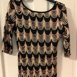 Sequined cocktail dress